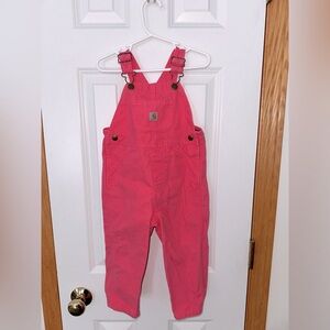 Carhartt overalls. Pink. Only worn once. Size 2T